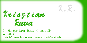 krisztian ruva business card